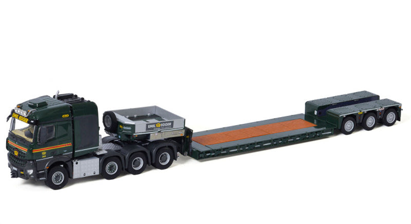 WSI AROCS MP4 2.300MM STREAM SPACE 8X6 LOW LOADER - 3 AXLE Emil Egger 1:50 Truck Pre-built Model