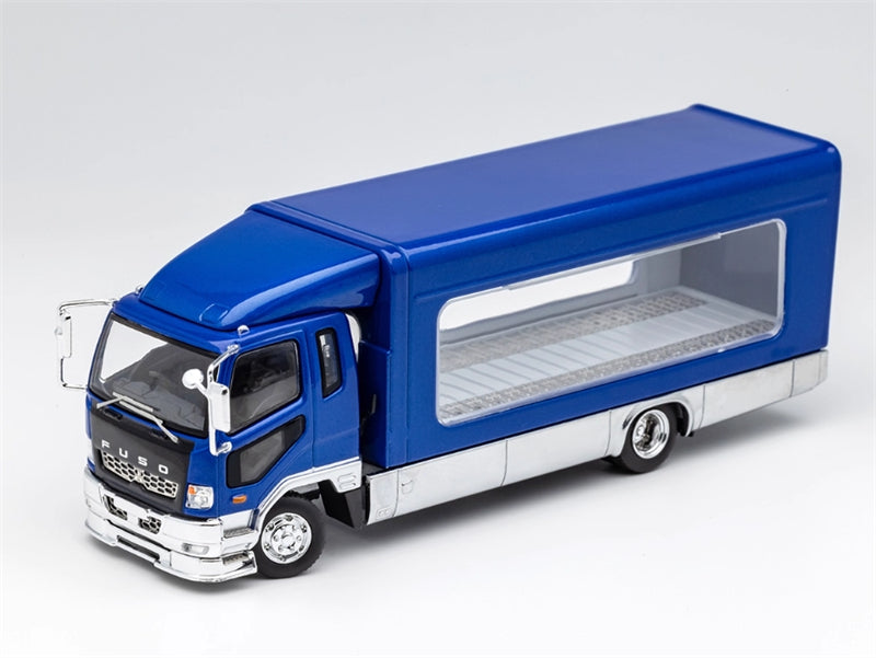 GCD Mitsubishi Mk2 fuso lifting type container truck transport Blue RHD 1:64 Truck Pre-built Model view1