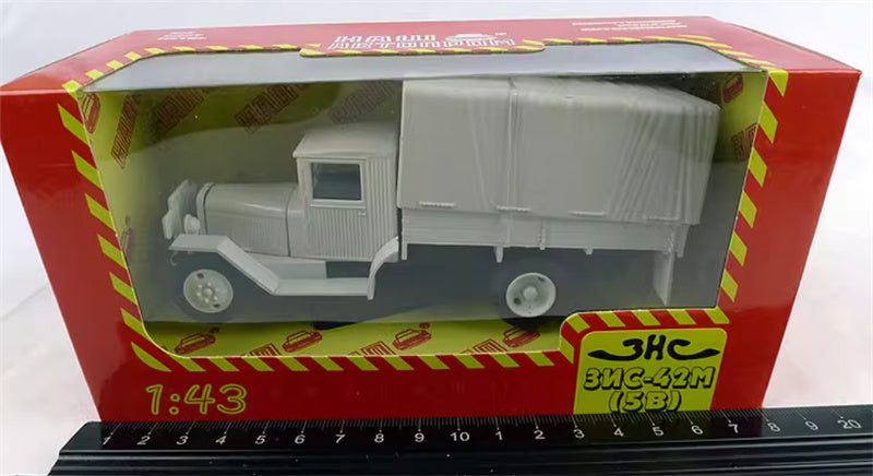 HAW 3NC-42M 5Bmer Soviet Union Russian military truck Off white 1:43 Tank Pre-built Model
