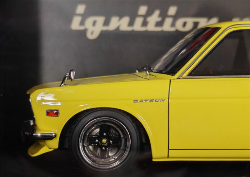 IGNITION MODEL Datsun Bluebird 510 Wagon Yellow 1:18 Car Pre-built Model view7
