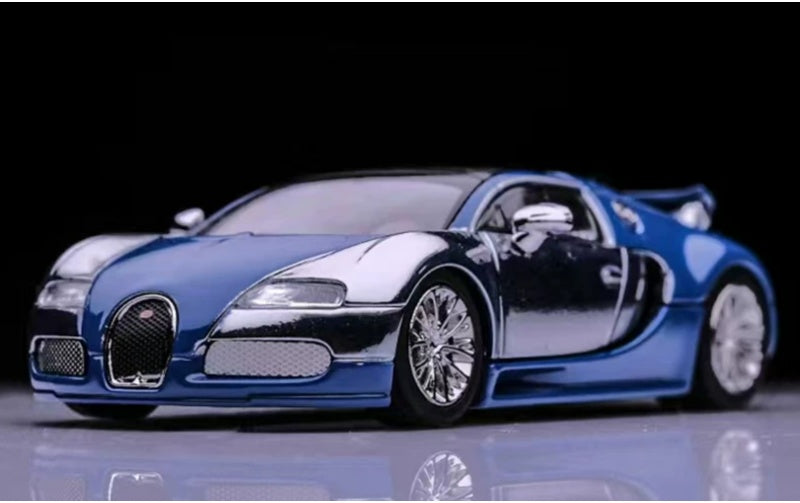 1:64 Bugatti Veyron  Electroplated blue Mortal Model  Limited Edition 499PCS ONLY DIECAST Model
