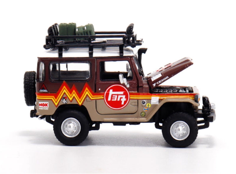 Rhino Model Toyota FJ40 Land Cruiser J40/LC40 Brown red double spelling 1:64 Truck Pre-built Model view3