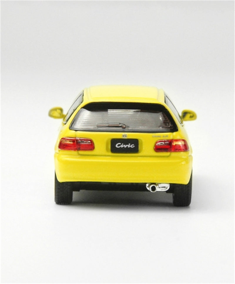 LCD-MODELS Honda Civic SiR II EG6 Yellow 1:64 car Pre-built Model view7