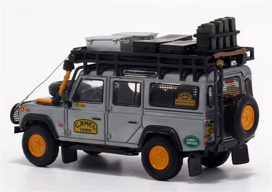 Master Land Rover Defender 110 Camel TROPHY clear varnish version 1:64 Car Pre-built Airliner Model Display view2