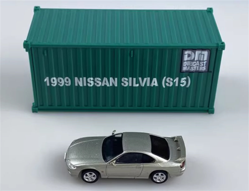 CATERPILLAR NISSAN SILVIA S15 silver left-hand drive 1:64 Car Pre-built Model