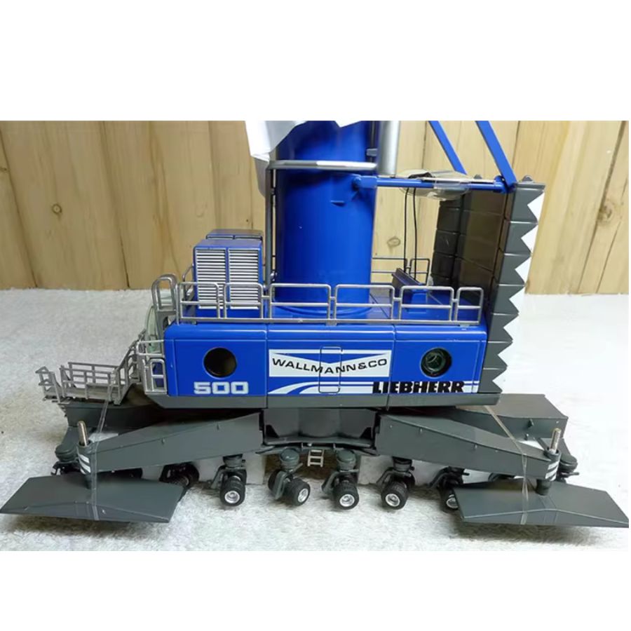 NZG Liebherr LHM 500 Mobile Harbour Wallmann & co Crane blue 1:87 DIECAST Crane Truck