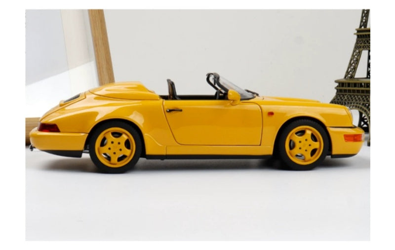 1:18 Porsche 911 964 Speedster  Yellow Duck Tail NOREV convertible version DIECAST Model