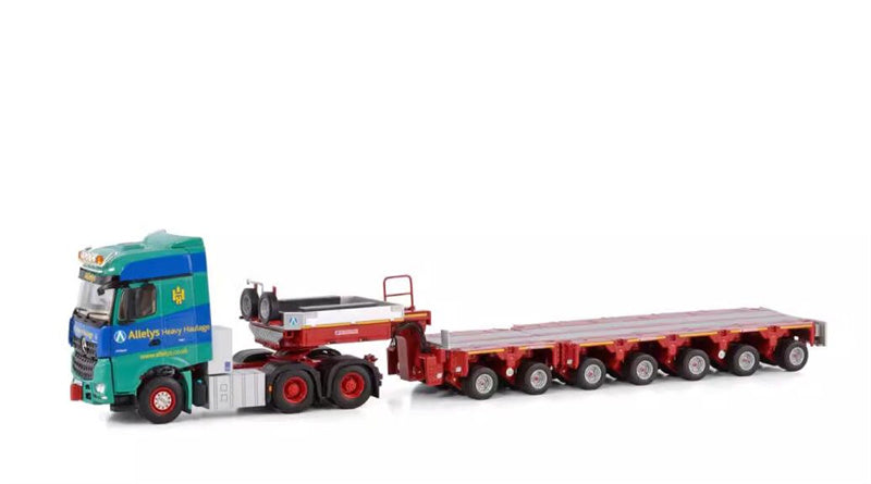 WSI MERCEDES MP4 AROCS BIG SPACE 6X4 INTER COMBI SCHEUERLE SET ALLELYS 1:50  DIECAST Truck Lorry