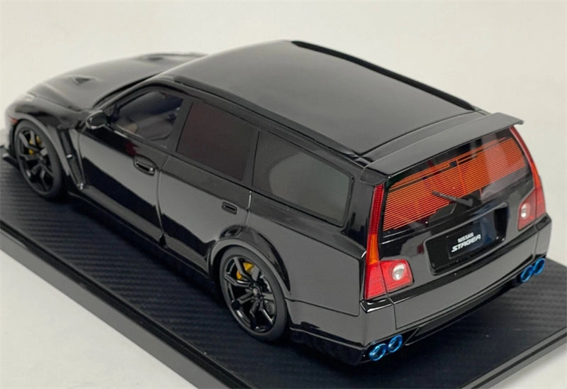 1:18 Nissan Stagea GT-R35 Custom Version Wagon  Metallic Black IVY Merit Limited Edition 50PCS ONLY Resin Model