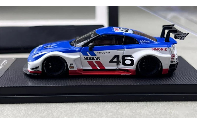 1:64 Nissan 35GT-RR  Blue and White 46 mymodelcollect  Limited Edition 999PCS ONLY DIECAST Model