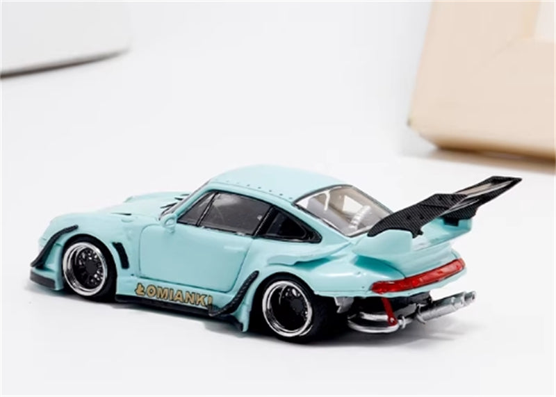 1:64 Porsche 911 RWB 993 Tiffany Blue High Wing Luminous SW DIECAST Limited Edition 499pcs ONLY Model