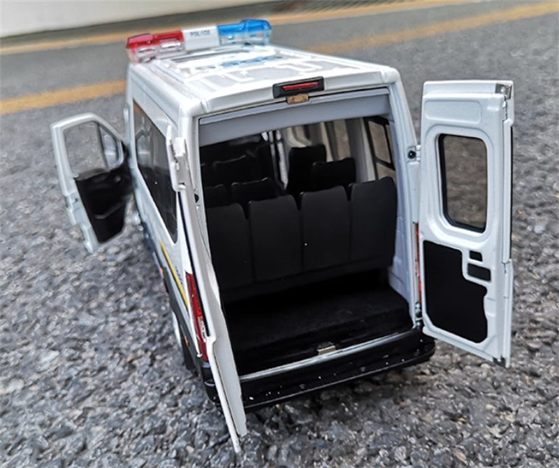 NAVECO Iveco Ousheng Public Security Painting Police Car Edition white 1:24 Car Pre-built Model view9
