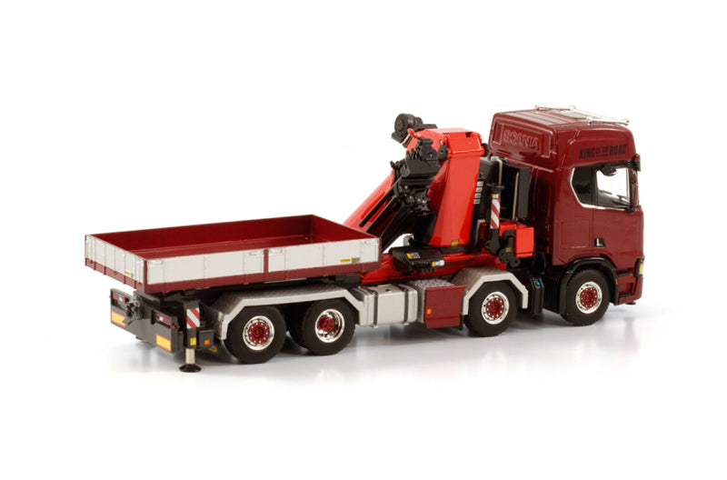 WSI SCANIA R HIGHLINE CR20H 8x4 SWAP BODY WITH PALFINGER PK 135.002 TEC7 + JIB Premium Line 1:50 DIECAST Crane Truck