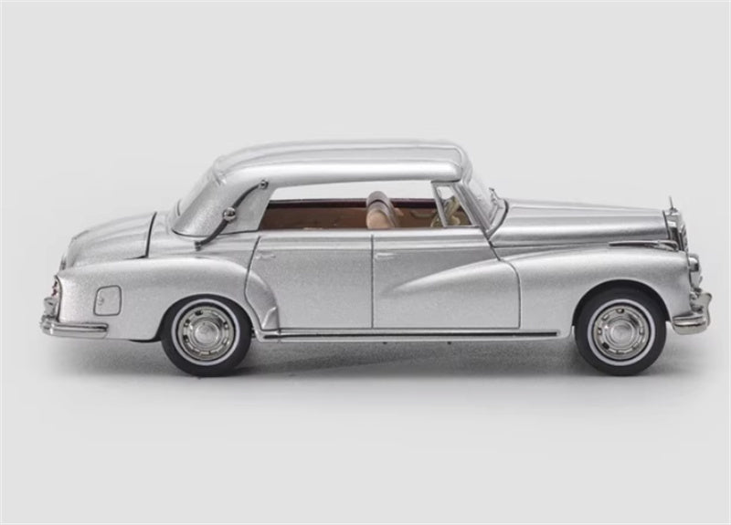 Mortal Mercedes Benz TYP 300D Cabriolet W189 Limited Edition 499PCS ONLY silver 1:64 Car Pre-built Model view8