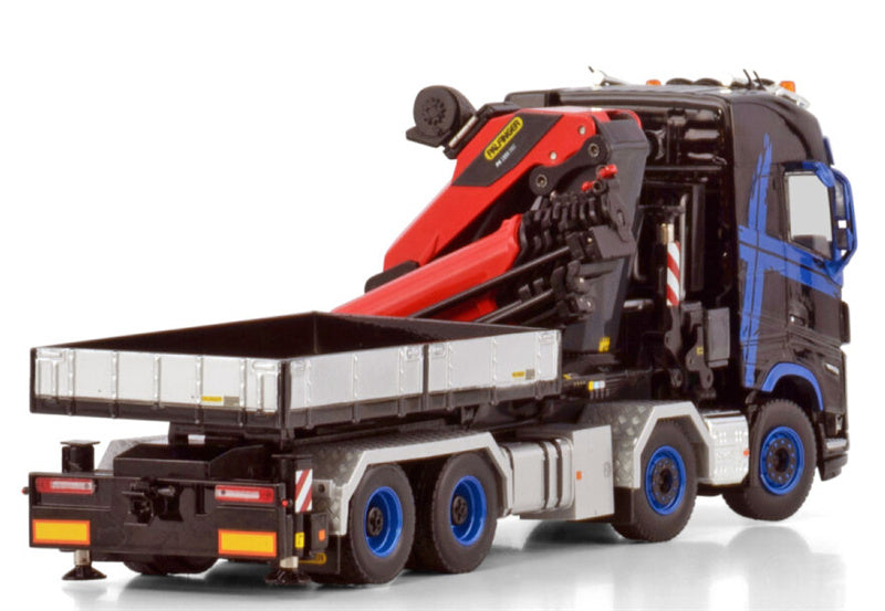 WSI VOLVO FH5 GLOBETROTTER 8X4 WITH PALFINGER PK 1350 TEC + JIB DEMOUNTABLE BODY Premium Line 1:50 Truck Pre-built Model