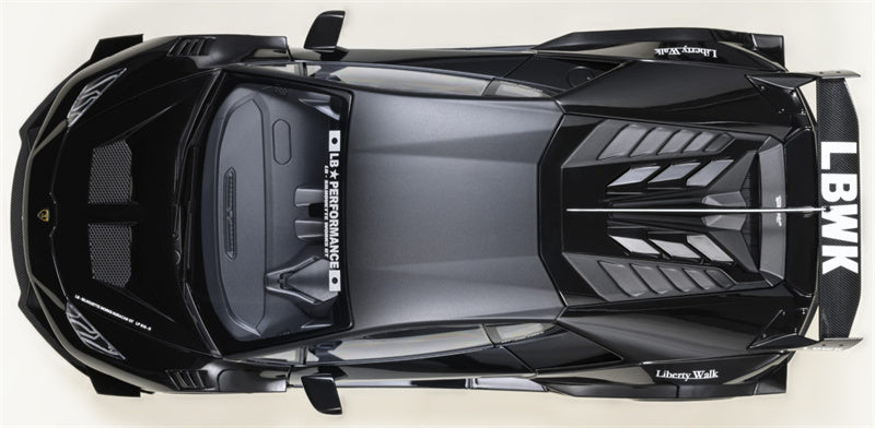 AUTOART Lamborghini HURACAN GT supercar black LBWK AirREX Liberty Walk AK-produce LB PERFORMANCE 1:18 Car Pre-built Model view8