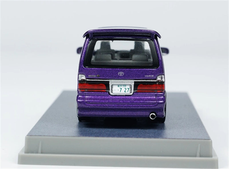 Tarmac Works Toyota Hiace Wagon Custom Purple 1:64 Car Pre-built Model view7