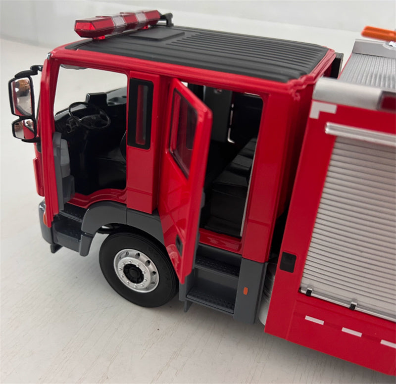 SAIC Hongyan Jieshi 350 Emergency Rescue Main Battle Fire Truck Red 1:24 Truck Pre-built Model