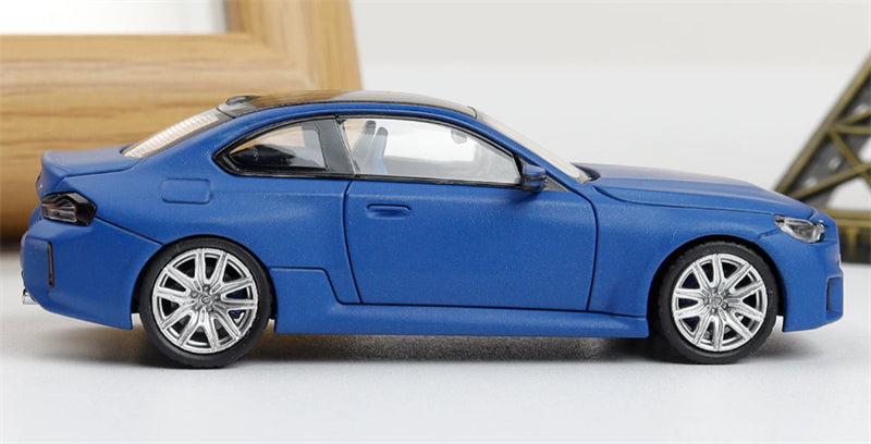 1:64 BMW M2 G87 Frozen Portimao Blue Howie Model DIECAST Civil Car Model