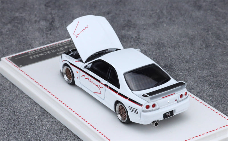 Focal Horizon Nissan Skyline GT-R R33 Mine's White Limited Edition 499PCS ONLY 1:64 Car Pre-built Model view8