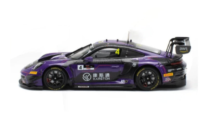 1:43 Porsche 911 GT3R KiloWorks GTWC #4 Asia Champion Diecast Model view3