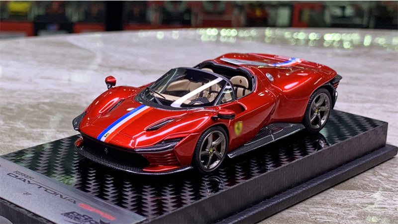 1:43 BBR MODELS Ferrari SP3 Daytona Rosso Fuoco Gloss stripe LTD 37PCS view1