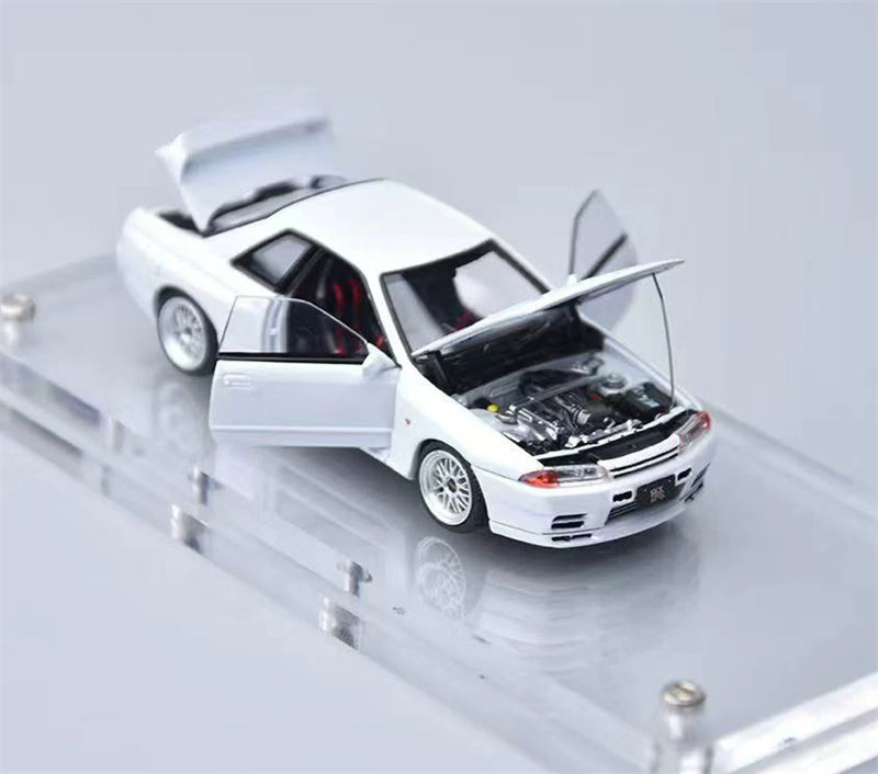 1:64 Nissan Skyline GT-R Nismo R32 White Focal Horizon Full open version Limited Edition 999PCS Only DIECAST Model