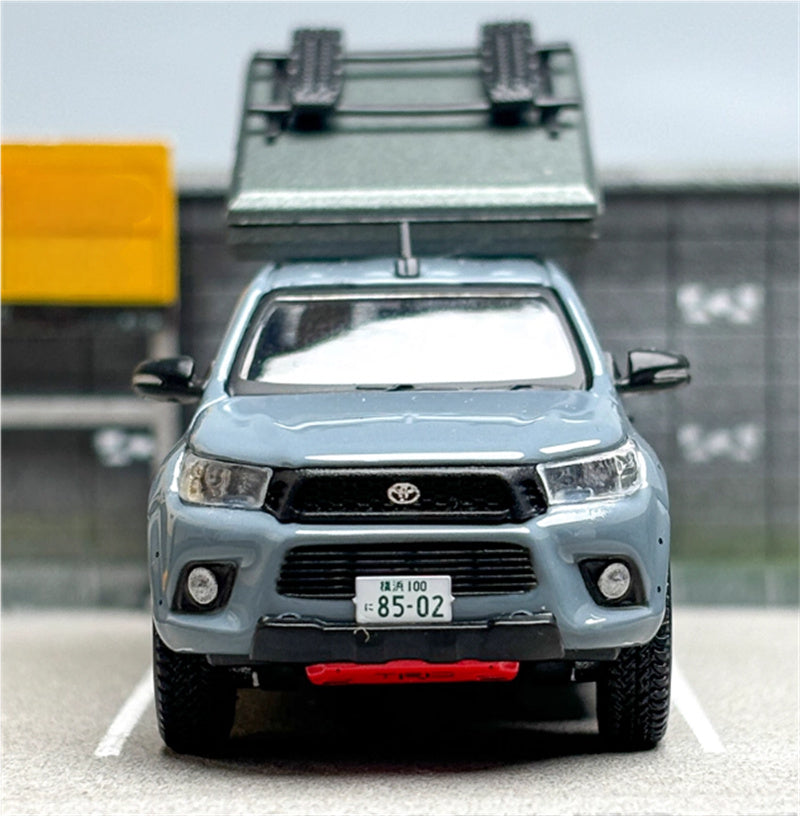Tarmac Works Toyota Hilux pickup Camping Edition grey 1:64 Car Pre-built Model view7