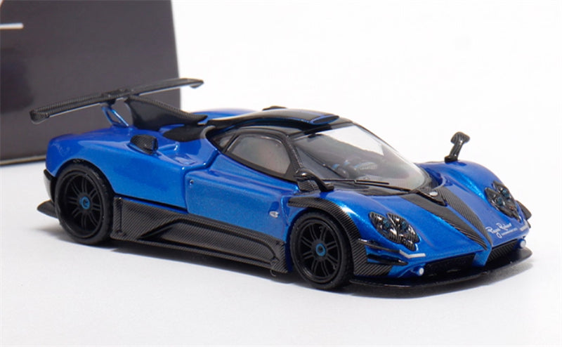 HKM Premium Pagani Zongta 760 hardtop blue Limited Edition 999PCS ONLY 1:64 Car Pre-built Model view3