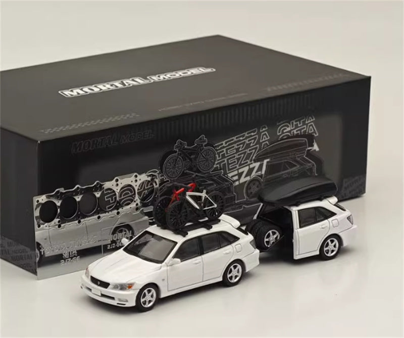 Mortal TOYOTA ALTEZZA GITA IS200 Exhibition HEC Limited White - Set Limited Edition 1:64 Car Pre-built Model view7