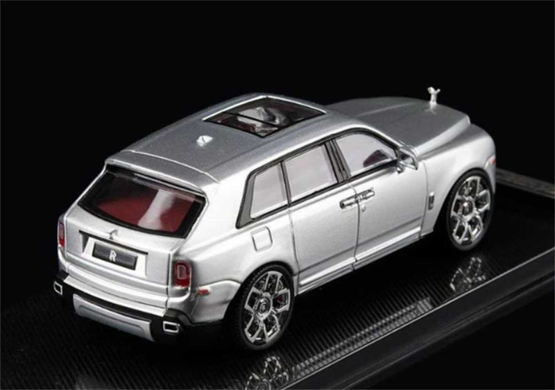 SC Art Rolls Royce Cullinan SUV Silver 1:64 Car Pre-built Model