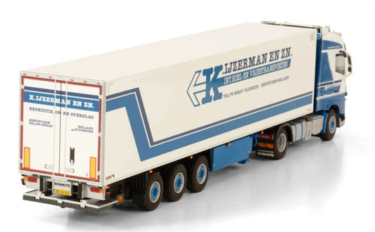 WSI VOLVO FH4 GLOBETROTTER 4X2 REEFER TRAILER - 3 AXLE IJZERMAN TRANSPORT 1:50 Truck Pre-built Model