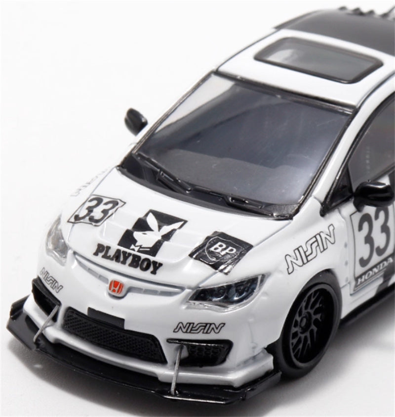 BSC Honda Civic FD2 explosive redesign Regular Edition White Limited Edition 499PCS ONLY 1:64 Car Pre-built Model view7
