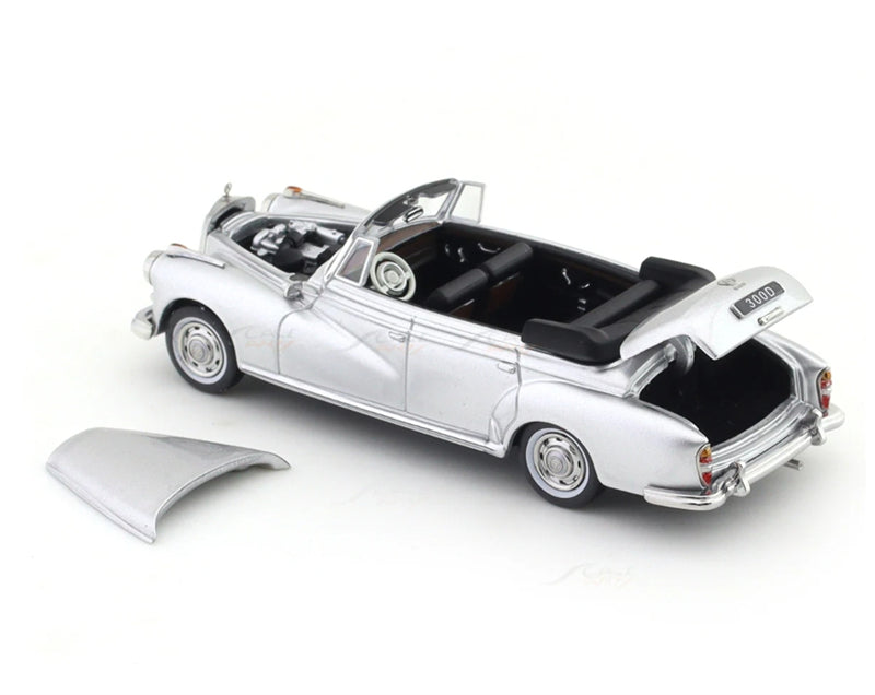 GFCC Mercedes Benz 300D 1959 Convertible silver LHD 1:64 car Pre-built Model view5