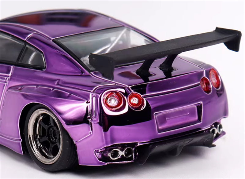 LMLF MODEL Nissan GT-R R35 Pandem Rocket Bunny Electroplating purple Limited Edition 500PCS ONLY 1:64 Car Pre-built Model view6