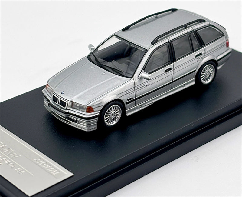Mortal Third Generation BMW 3 Series E36 Alpina B8 Four-Door Wagon metallic silver Limited Edition 699PCS ONLY 1:64 Car Pre-built Model view7