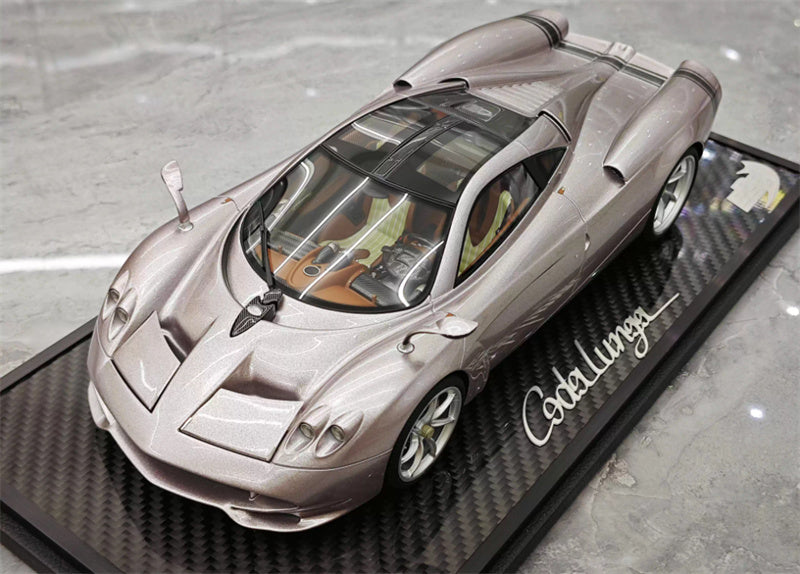 BBR MODELS PAGANI HUAYRA CODALUNGA IRIDESCENT BRONZO AYMARA Carbon fiber base Limited Edition 214PCS ONLY Leather base 1:18 Car Pre-built Model view10