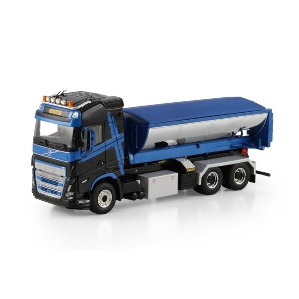1:50 Volvo FH5 RIGED TRUCK WITH HOOKLIFT SYSTEM 6X4 + ASPHALT CONTAINER WSI DIECAST Model
