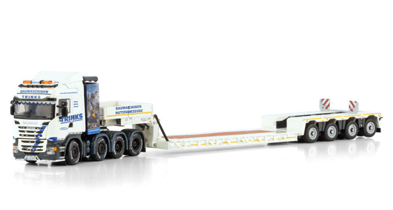 WSI  SCANIA R6 8X4 STREAMLINE HIGHLINE EURO LOW LOADER PENDEL X - 4 AXLE Trinks 1:50 Truck Pre-built Model