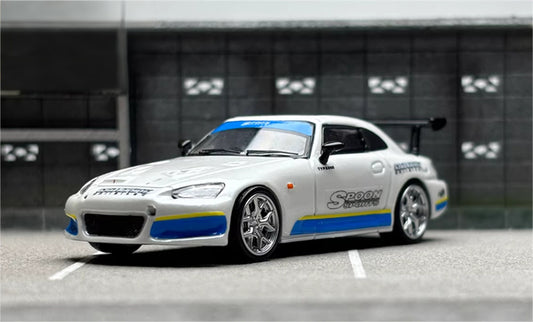 SW Honda S2000 SOOP Pearl White Limited Edition 499PCS ONLY 1:64 car Pre-built Model view1