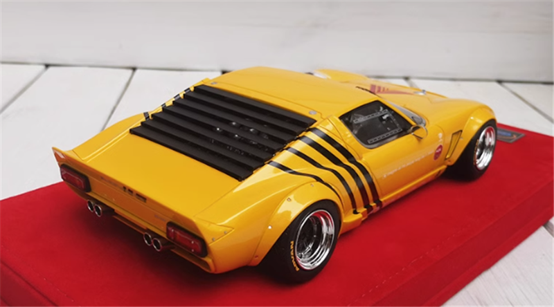 Lamborghini miura Vintage car orange 1/18car Pre-a Model