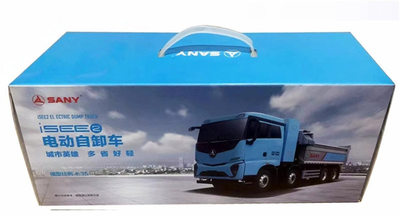 SANY EV new energy electric dump truck battery swapping version 1:35 Truck Pre-built Model