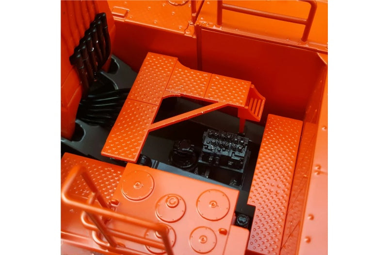 LGMG ME136 Large mining excavator Orange Red 1:35 Truck Pre-built Airliner Model Display view11
