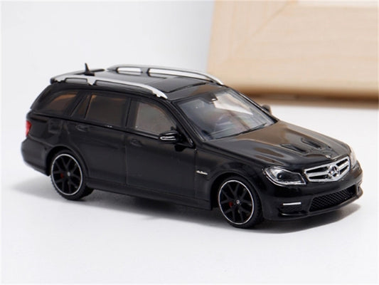 Flame Mercedes-Benz C63 AMG Edition 507 Wagon Black Limited Edition 499PCS ONLY 1:64 car Pre-built Model view2