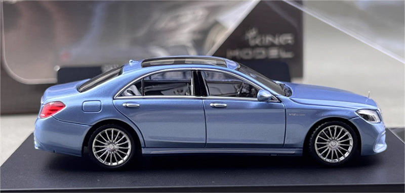 KING MODEL Mercedes Benz S65 AMG W222 Ice Blue Limited Edition 999PCS ONLY 1:64 Car Pre-built Model view7
