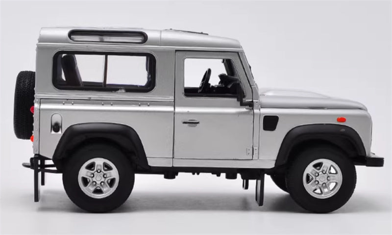 1:24 Land Rover Defender 90  silver  WELLY  DIECAST Car Model
