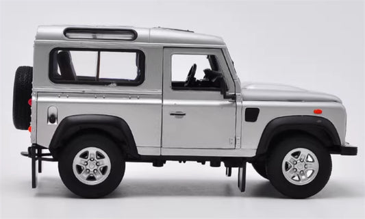 1:24 Land Rover Defender 90  silver  WELLY  DIECAST Car Model