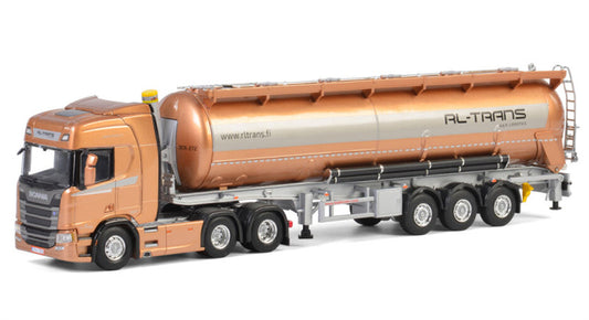 WSI SCANIA R HIGHLINE CR20H 6X4 BULK TRAILER - 3 AXLE RL-Trans 1:50 Truck Pre-built Model