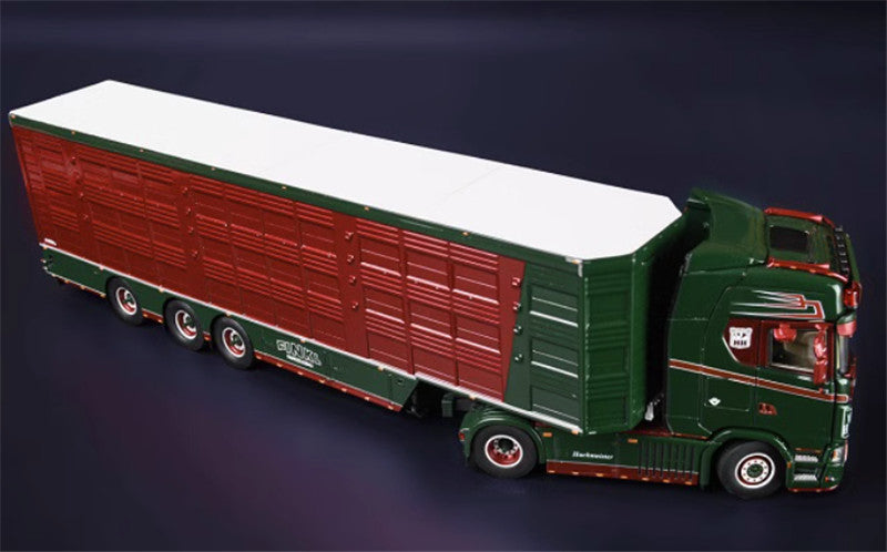 IMC Scania S Series High Roof 4x2 with Livestock TRANSPORT trailer Hachmeister 1/50 Truck Pre-built Model