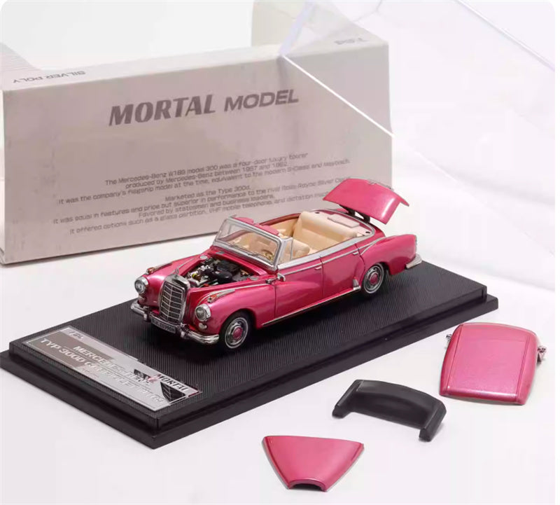 Mortal Mercedes Benz TYP 300D Cabriolet W189 Limited Edition 499PCS ONLY pink 1:64 Car Pre-built Model view8